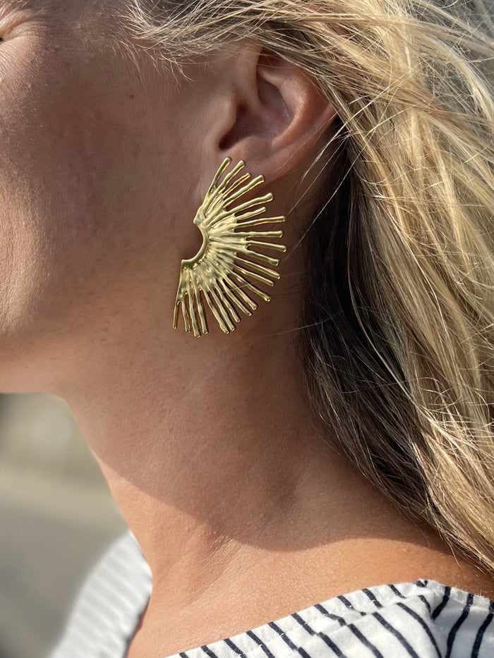 Boucles d'oreilles Arezzo dorées - Gisèle
