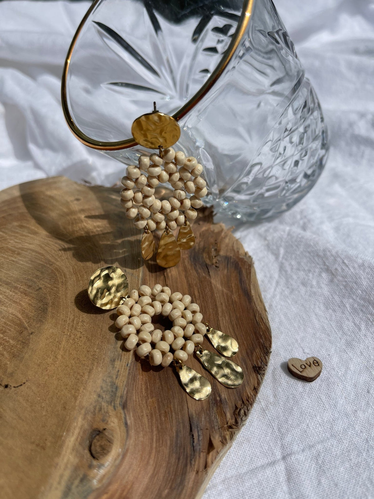 Boucles d'oreilles Braga dorées - Gisèle