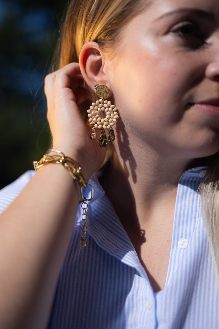 Boucles d'oreilles Braga dorées - Gisèle