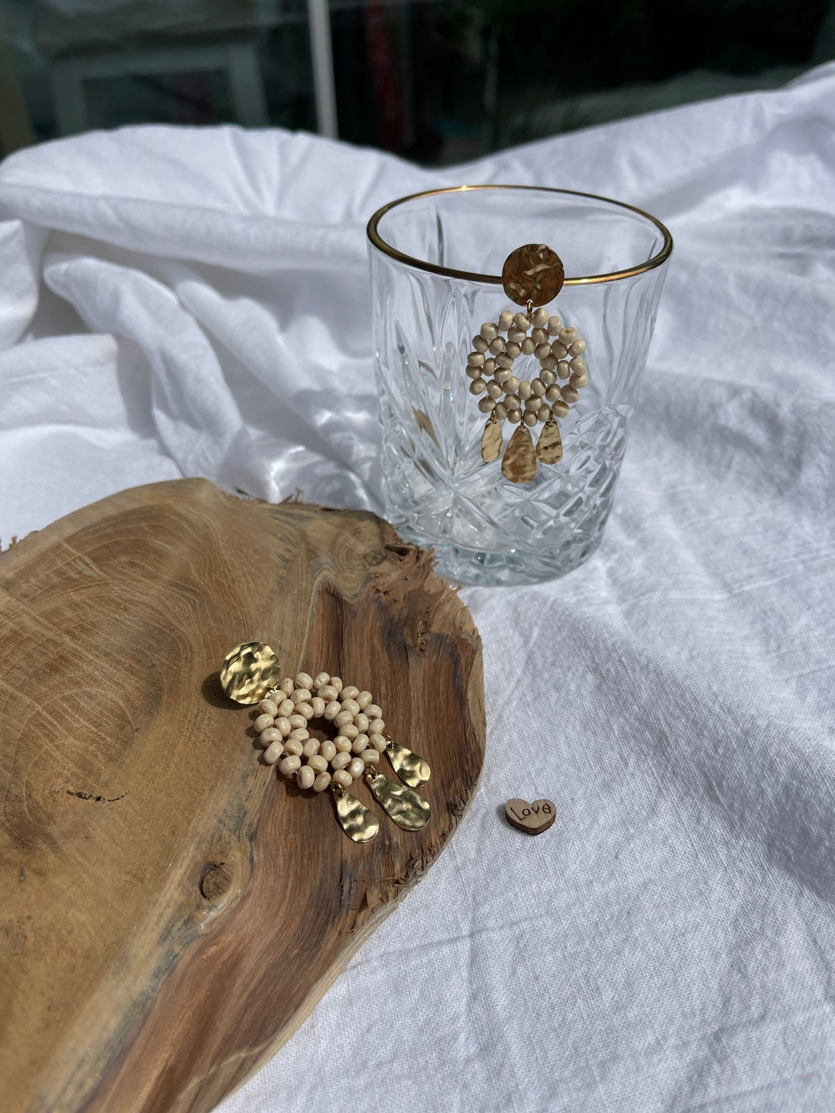 Boucles d'oreilles Braga dorées - Gisèle