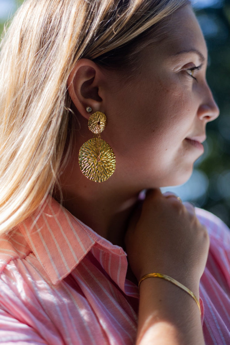 Boucles d'oreilles dorées Agadir - Gisèle