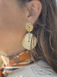 Boucles d'oreilles dorées Agadir - Gisèle