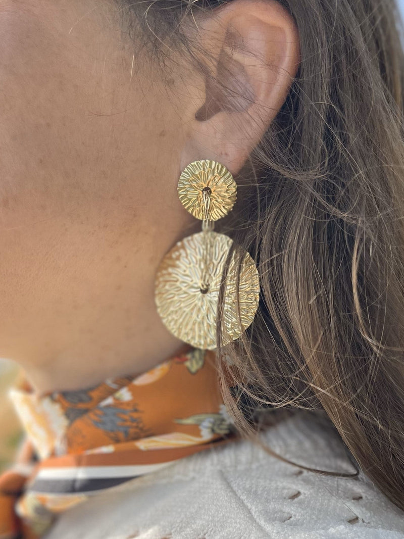 Boucles d'oreilles dorées Agadir - Gisèle