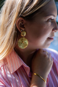 Boucles d'oreilles dorées Agadir - Gisèle