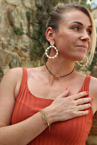 Boucles d'oreilles dorées Jonava - Gisèle