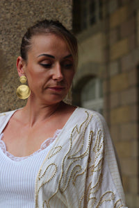 Boucles d'oreilles Kinaï dorées - Gisèle