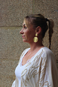 Boucles d'oreilles Kinaï dorées - Gisèle