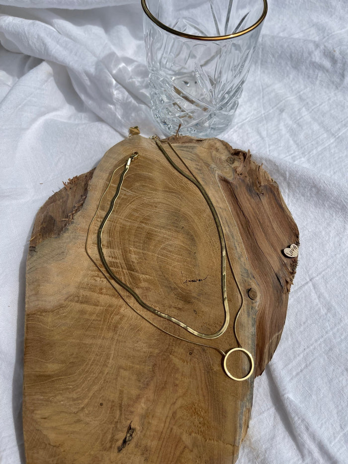 Collier double Lazio doré - Gisèle