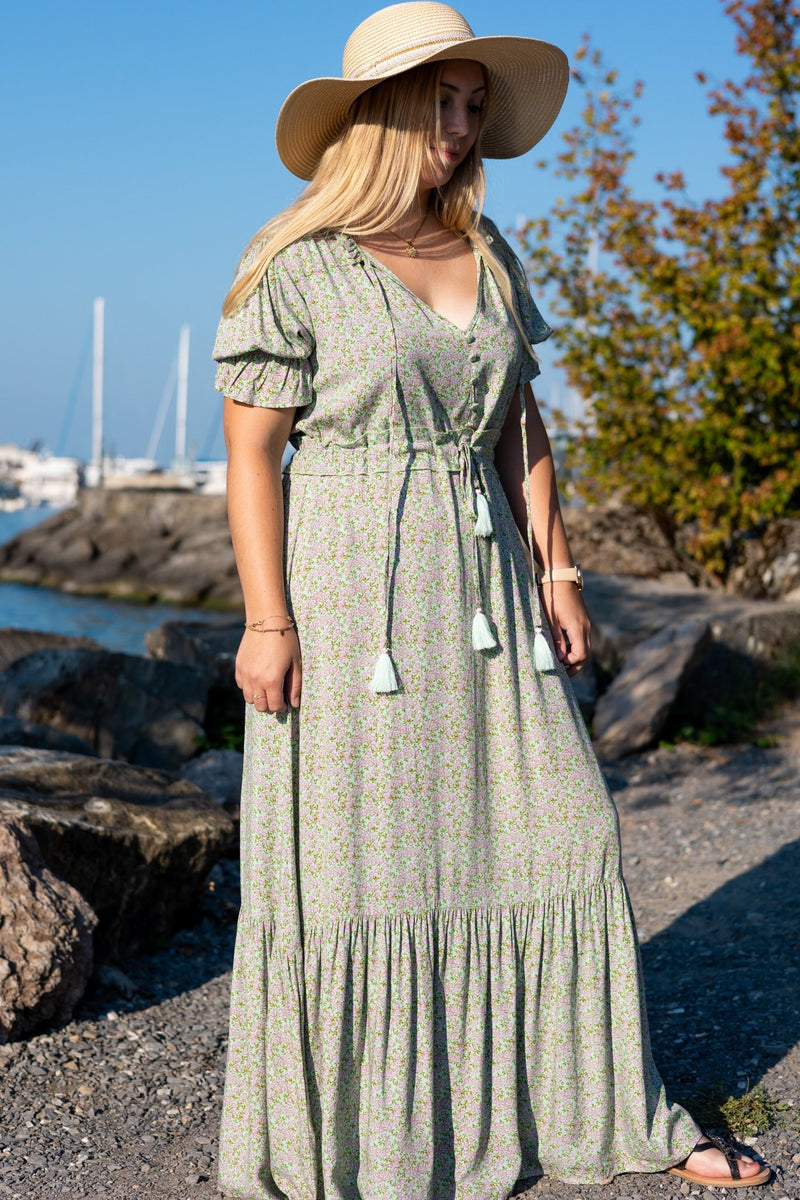 Robe Andalouse verte - Gisèle