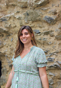 Robe Andalouse verte - Gisèle