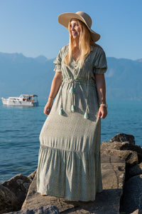 Robe Andalouse verte - Gisèle