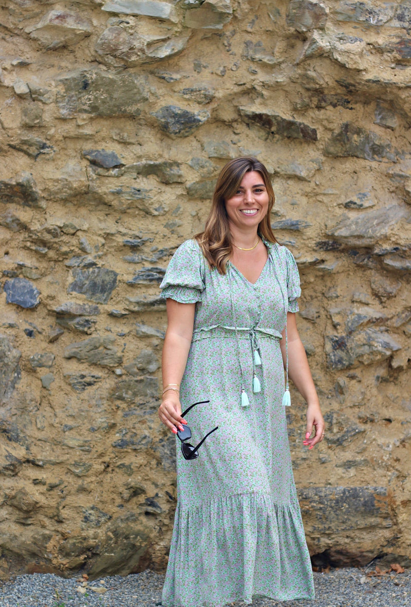 Robe Andalouse verte - Gisèle
