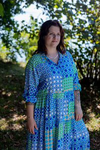 Robe Athènes Bleu - Gisèle