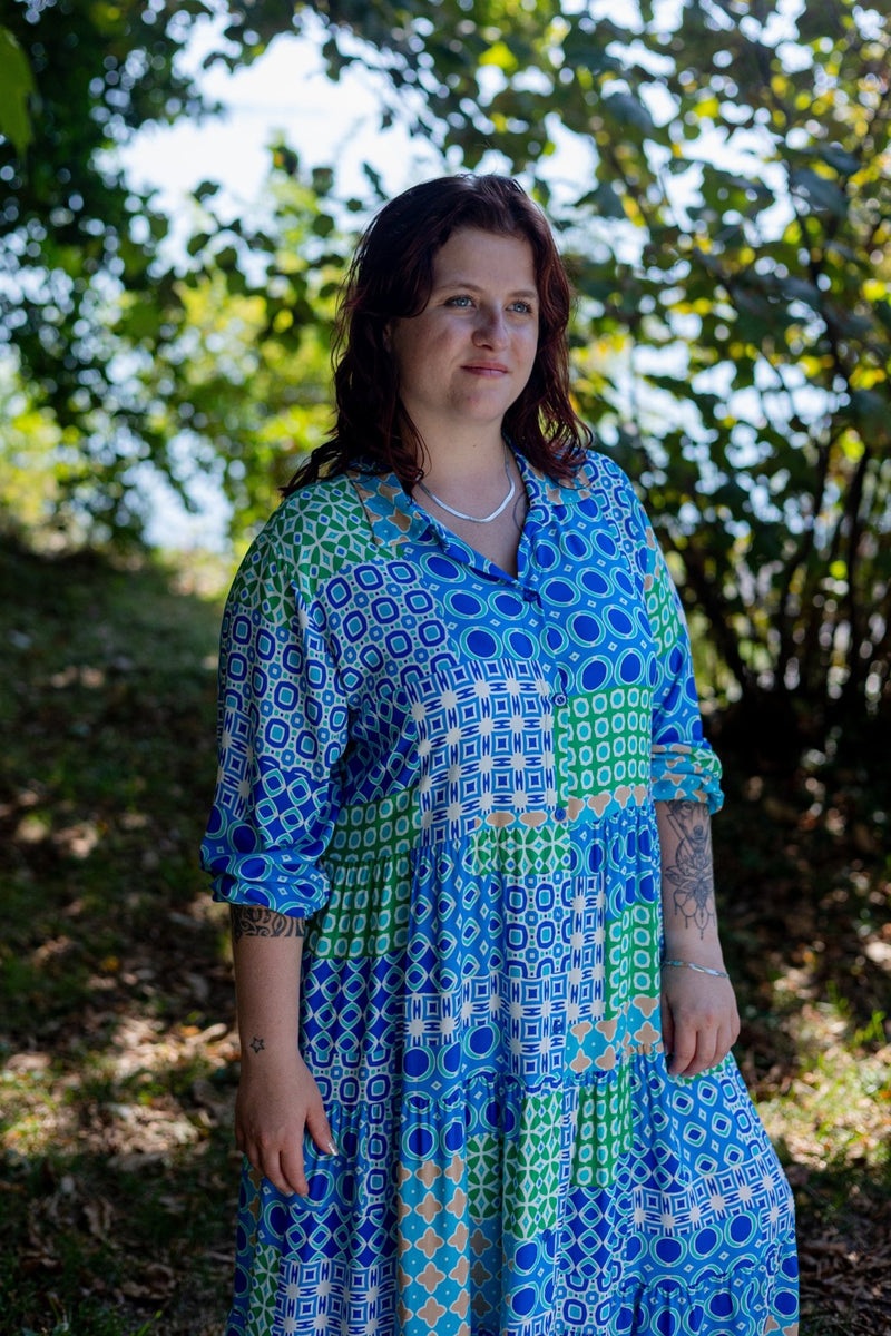 Robe Athènes Bleu - Gisèle