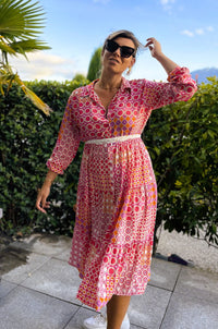 Robe Athènes rose - Gisèle
