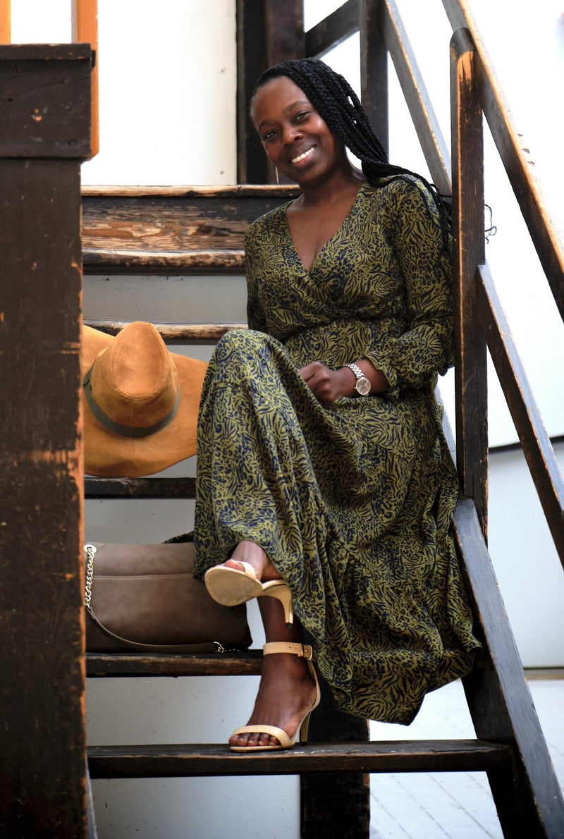 Robe longue Adèle verte - Gisèle