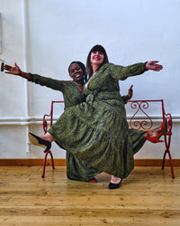 Robe longue Adèle verte - Gisèle