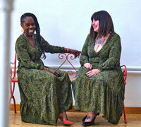 Robe longue Adèle verte - Gisèle