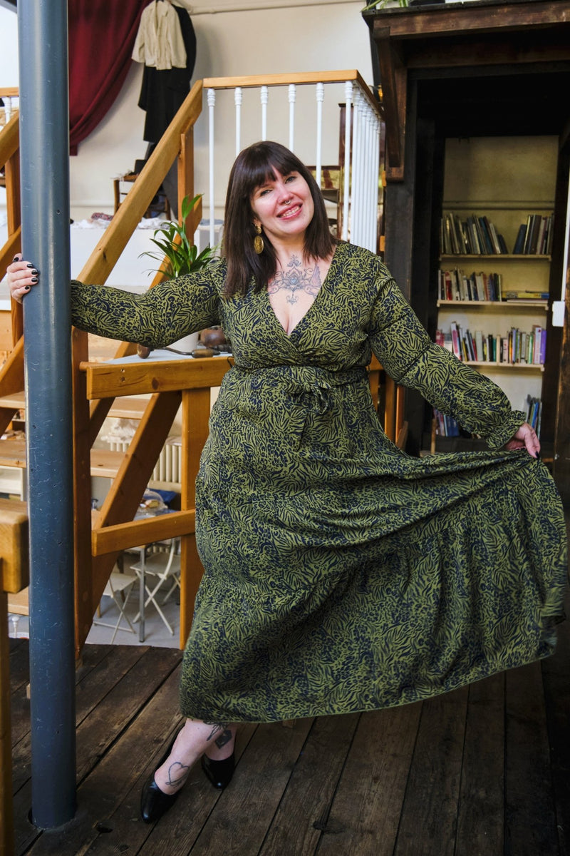 Robe longue Adèle verte - Gisèle