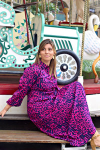 Robe longue Agnès fuchsia - Gisèle