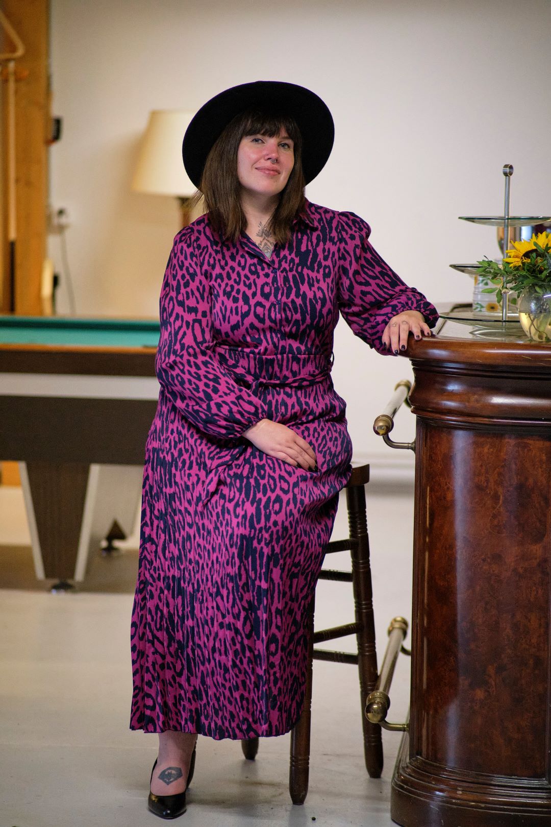 Robe longue Agnès fuchsia - Gisèle