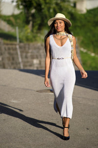 Robe Majorque argentée - Gisèle