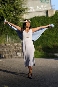 Robe Majorque argentée - Gisèle