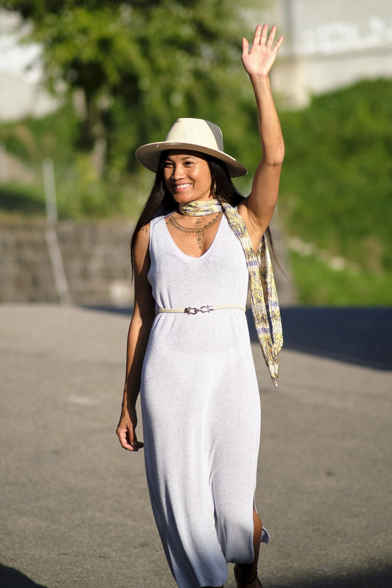 Robe Majorque argentée - Gisèle