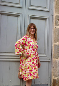 Robe Positano rose - Gisèle