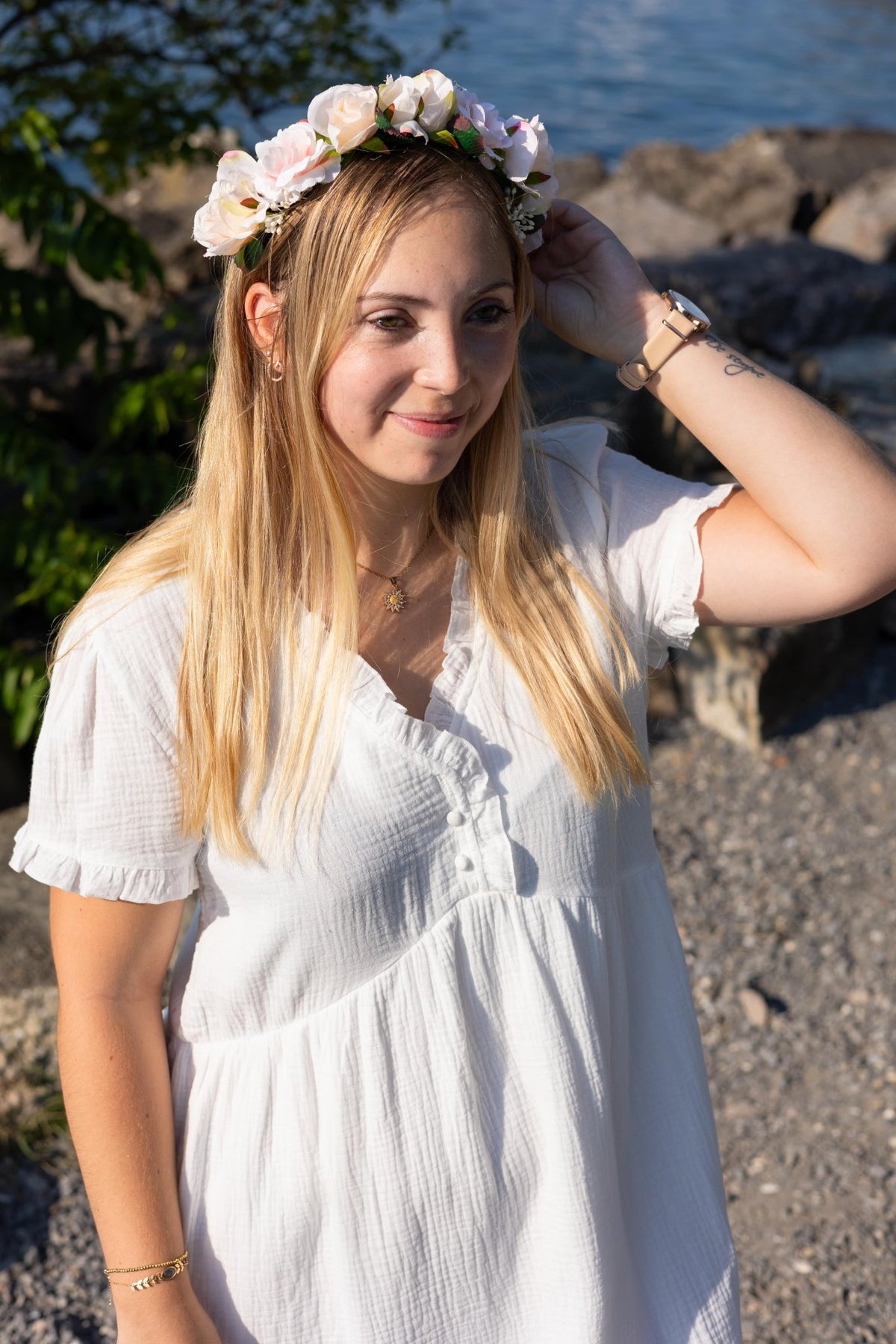 Robe Santorin blanche - Gisèle