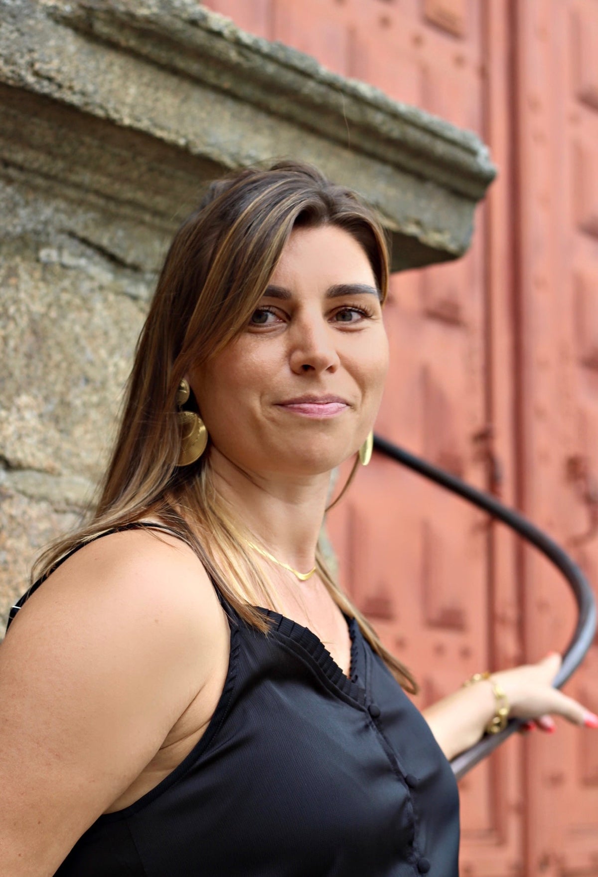 Top satiné noir Éléonore - Gisèle